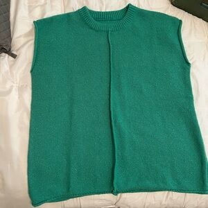 NWOT Green Sleeveless Knit Top | XL